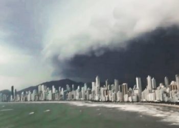 Virada no tempo com queda na temperatura e temporais em Santa Catarina