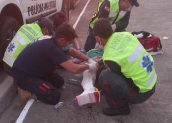 Homem ataca morador de rua com facão e tem braço dilacerado e perna quebrada em BC