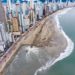 Recuperação da faixa de areia já avançou 350 metros até esta sexta-feira