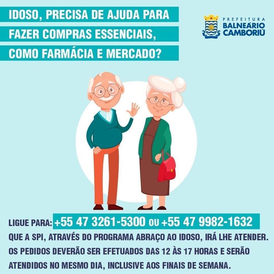 SPI convoca novos voluntários para ajudar idosos durante pandemia em Balneário Camboriú
