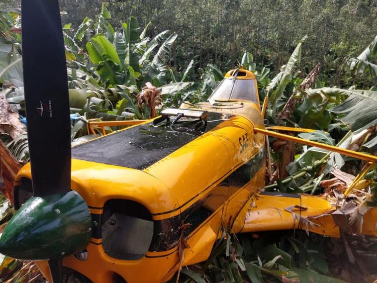 Avião de pequeno porte cai no Morro do Baú em Ilhota