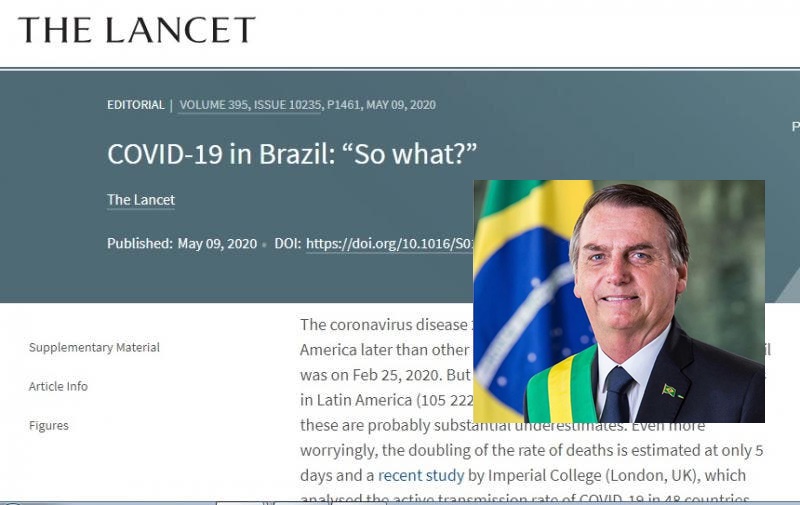 Revista inglesa Lancet diz que Bolsonaro é a maior ameaça ao combate à Covid-19 no Brasil