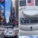 Fusca de Balneário Camboriú circula pela Times Square, em Nova York; ele já passou por 16 países