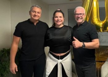 Irmã do craque Cristiano Ronaldo esteve nesta manhã em Balneário Camboriú.