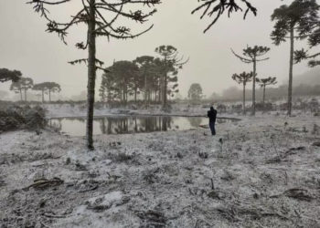 Frio intenso, neve, ciclone e vento de 100 km/h em Santa Catarina