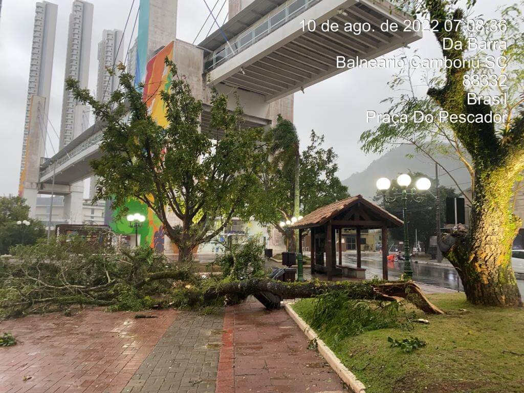 Chuva volumosas e vento 