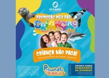 Em outubro criança entra de graça no Oceanic Aquarium e Passaporte da Diversão