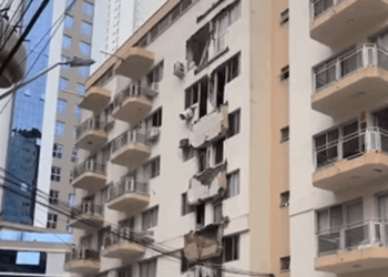 Sacadas de prédio desabam em Balneário Camboriú