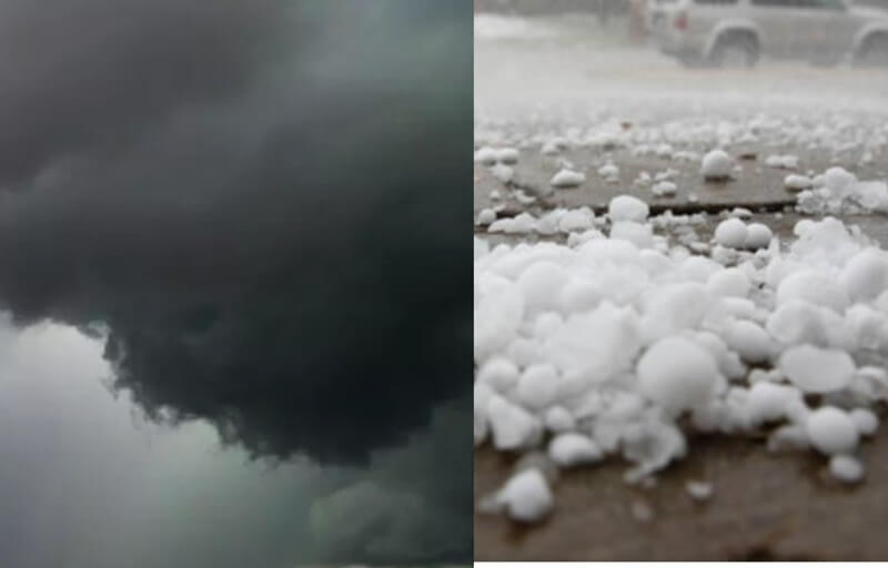 Risco de temporal e muito granizo em SC