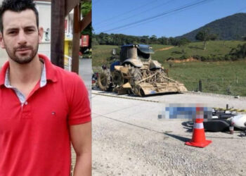 Motociclista morre ao colidir com trator no interior de Camboriú