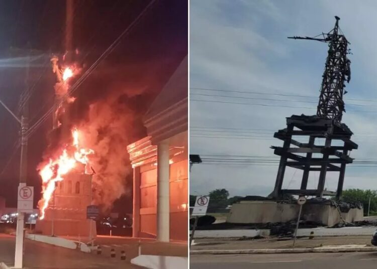 Estátua da Havan é incendiada