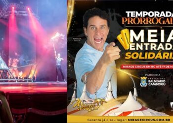 Temporada do Mirage Circus em Balneário Camboriú é prorrogada com ingressos solidários e arrecadação de alimentos