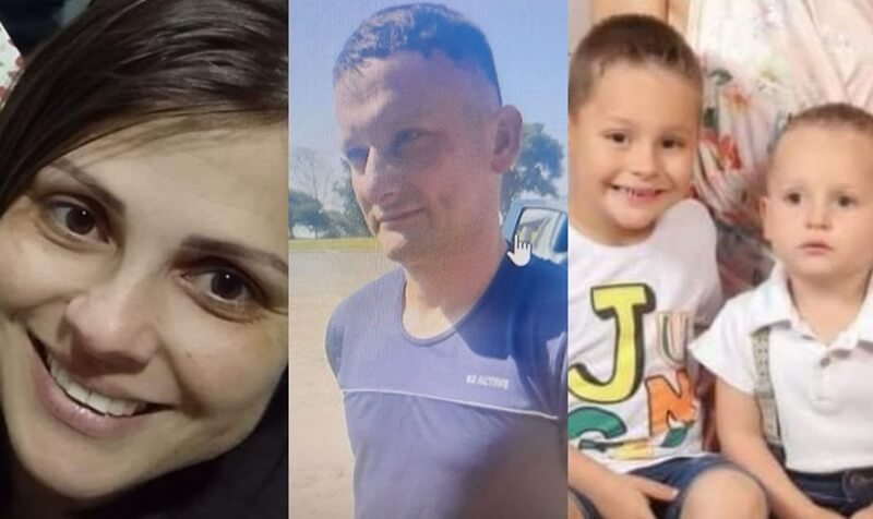 Mãe e filhos são encontrados carbonizados