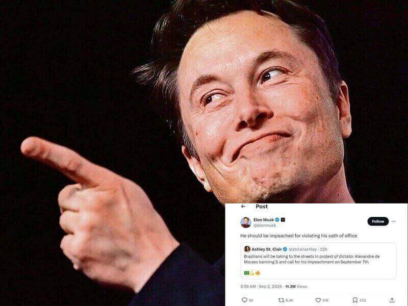 Elon Musk Apoia Protestos no Brasil e Propõe Impeachment de Moraes