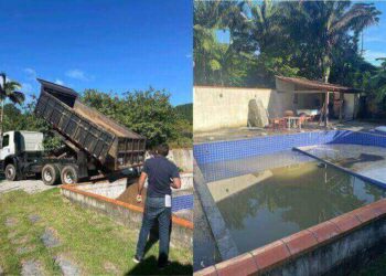 Prefeitura aterra piscina com foco de dengue em Balneário Camboriú