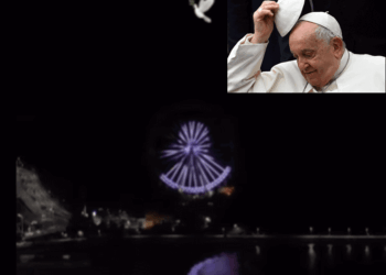 VÍDEO: Luzes e emoção: roda-gigante de BC faz homenagem ao Papa Francisco