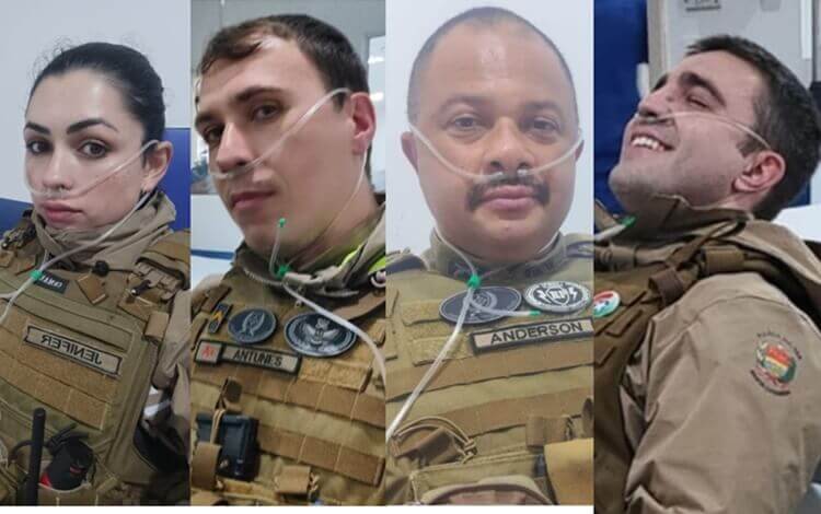 PMs arriscam a vida e salvam homem de incêndio em Balneário Camboriú