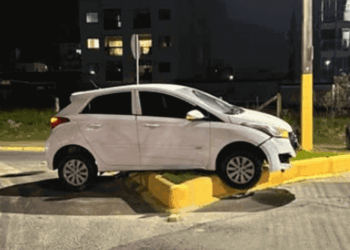 Motorista embriagado destrói canteiro e é preso em Camboriú