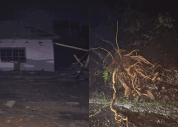 Possível tornado causa destruição no Oeste Catarinense