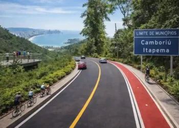 Nova estrada vai ligar Camboriú a Itapema, terá mirante e ciclovia e promete aliviar a BR-101