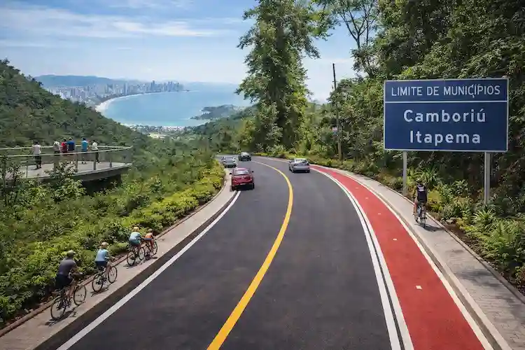 Nova estrada vai ligar Camboriú a Itapema, terá mirante e ciclovia e promete aliviar a BR-101