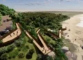 Novo deck em Taquarinhas vai transformar praia quase deserta em novo cartão-postal de Balneário Camboriú