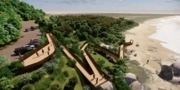 Novo deck em Taquarinhas vai transformar praia quase deserta em novo cartão-postal de Balneário Camboriú