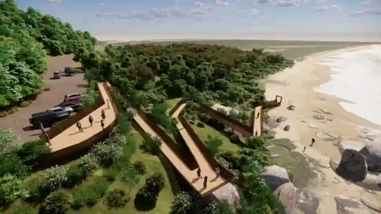 Novo deck em Taquarinhas vai transformar praia quase deserta em novo cartão-postal de Balneário Camboriú