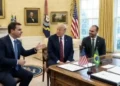 Trump confunde Eduardo e Flávio Bolsonaro após encontro com Lula no G7