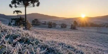 Frio histórico avança em Santa Catarina e pode levar termômetros a -5°C com geada generalizada
