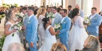 Balneário Camboriú celebra 62 anos com casamento coletivo que une 62 casais