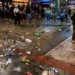 Imagens mostram a Avenida Central tomada por lixo após concentração de torcedores argentinos em Balneário Camboriú