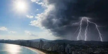 Sol e calor marcam o sábado, mas temporais voltam a atingir Santa Catarina no domingo