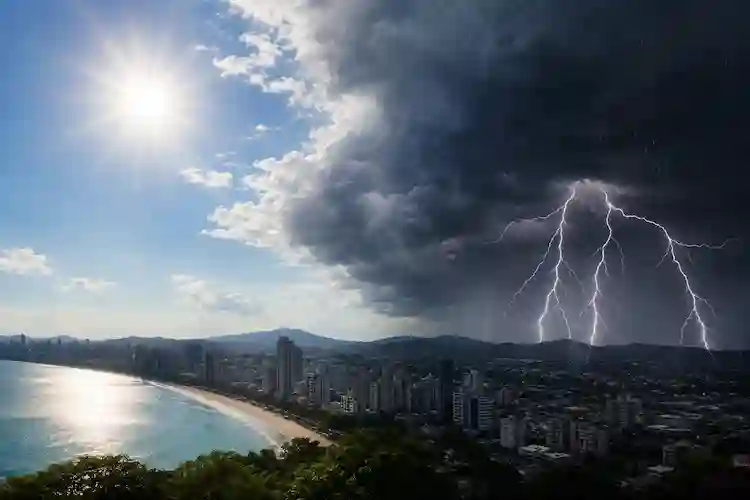 Sol e calor marcam o sábado, mas temporais voltam a atingir Santa Catarina no domingo