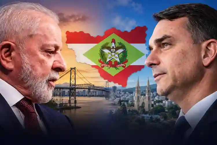 Lula e Flávio Bolsonaro podem estar em SC no mesmo dia; agendas coincidem em 19 de setembro Lula e Flávio Bolsonaro podem estar em SC no mesmo dia; agendas coincidem em 19 de setembro
