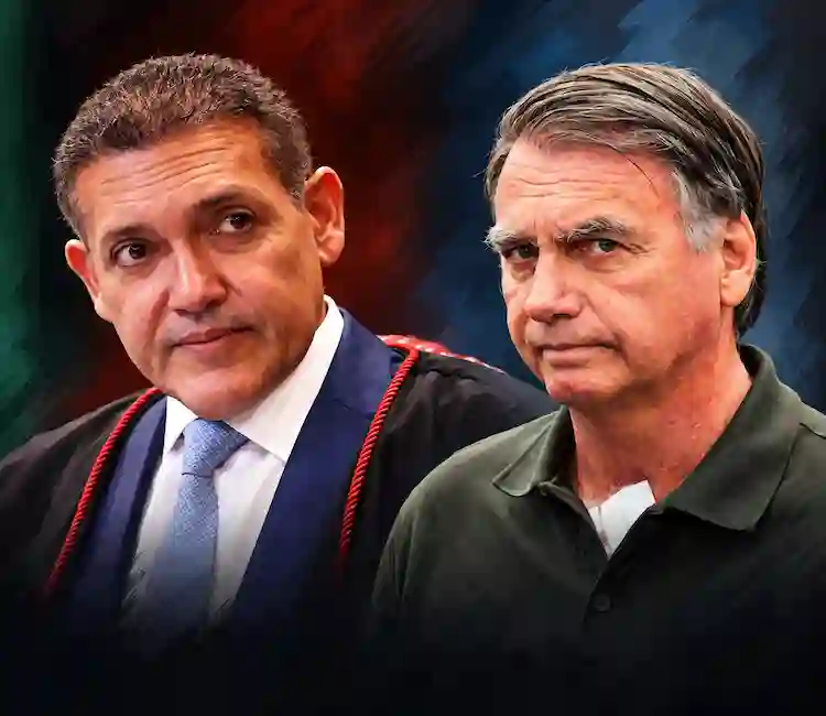 Indicado por Bolsonaro ao STF Nunes Marques analisará pedido para anular condenação do ex-presidente Nunes Marques e Jair Bolsonaro em imagem ilustrativa sobre pedido para anular condenação no STF.